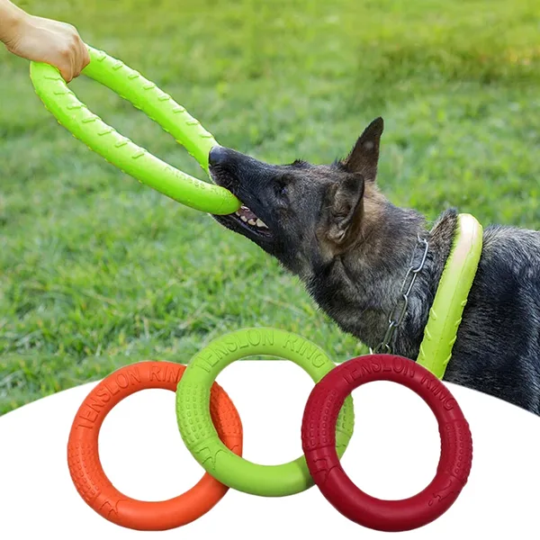 Hund Tygge Leketøy Trening Gummi Ringtrekker