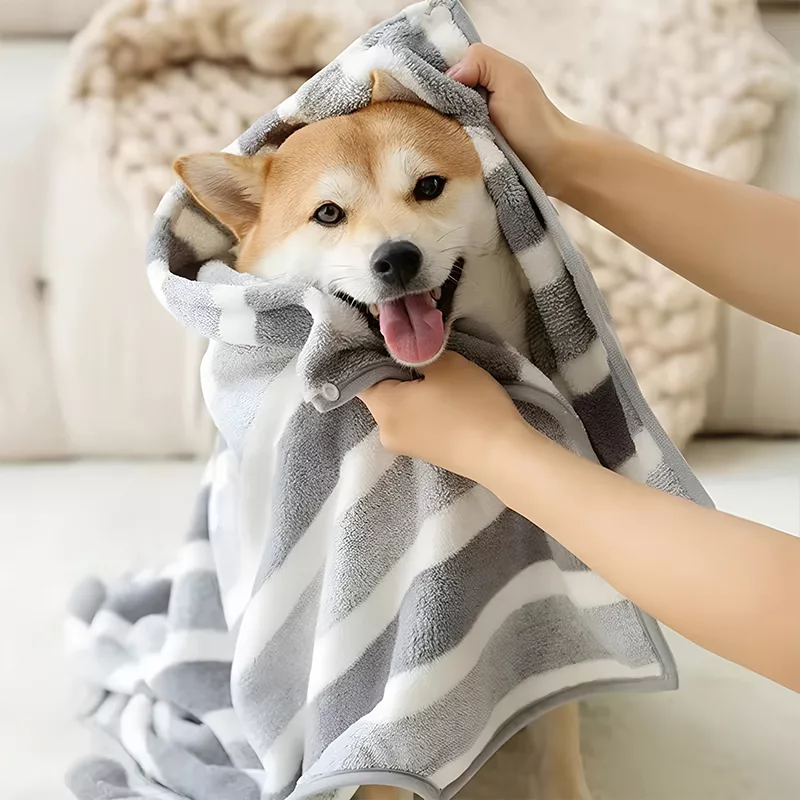 badekåpe for hund, håndklekåpe for hund, badehåndkle for hund, superabsorberende hundehåndkle