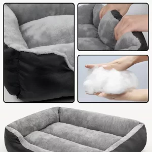 hundeseng, vaskbar hundeseng, hundemadrass, plysjhundeseng, varmende hundeseng, rektangulær hundeseng