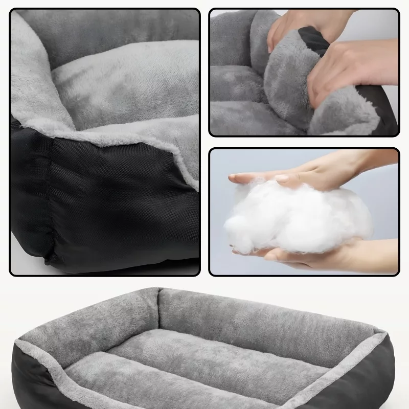 hundeseng, vaskbar hundeseng, hundemadrass, plysjhundeseng, varmende hundeseng, rektangulær hundeseng