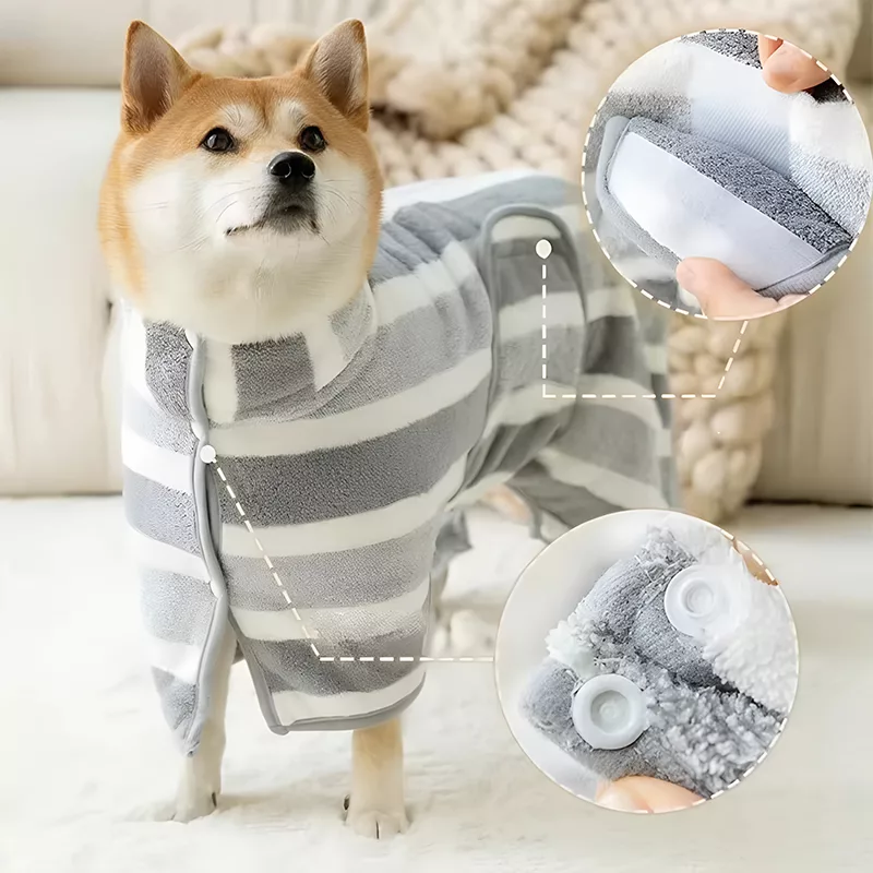 badekåpe for hund, håndklekåpe for hund, badehåndkle for hund, superabsorberende hundehåndkle