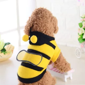 dog coat, dog sweater, dog hoodie, fleece dog vest, dog bee costume
