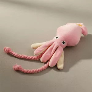 plush toy for dog, octopus dog toy, rope dog toy